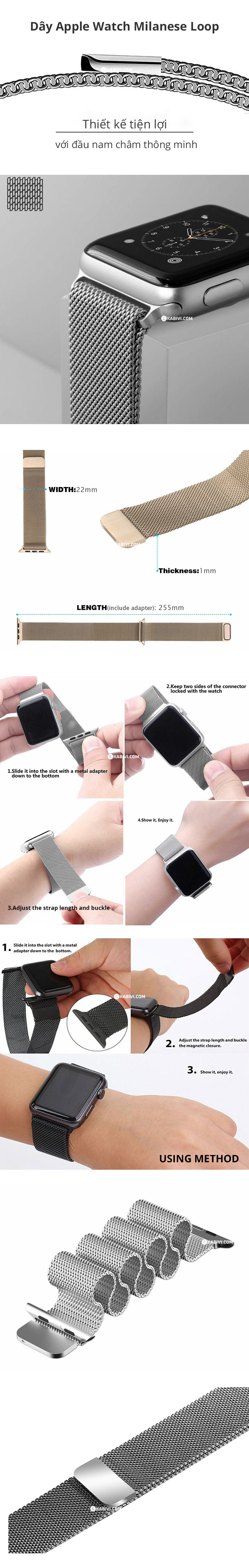 day apple watch milanese loop h01