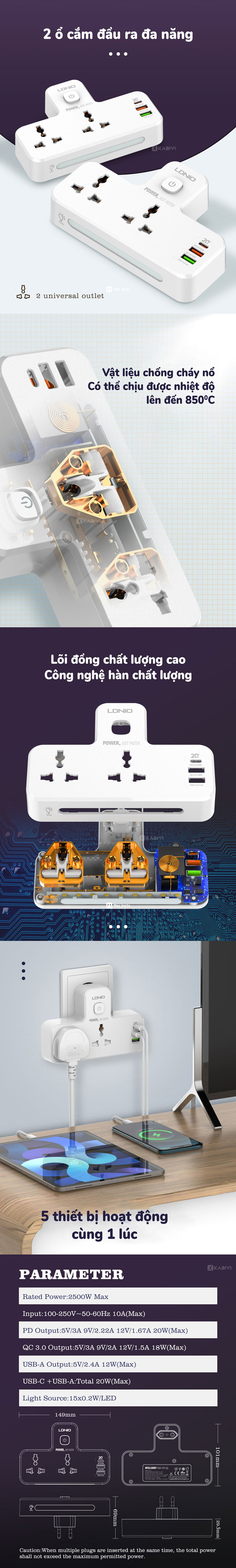 o cam da nang ldnio tich hop den ngu va cong pdqc 20w a2